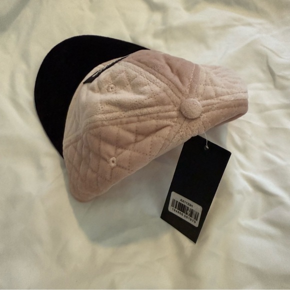 NWT Kendall + Kylie Los Angeles Studio Quilted Velour Baseball Cap - Picture 2 of 4